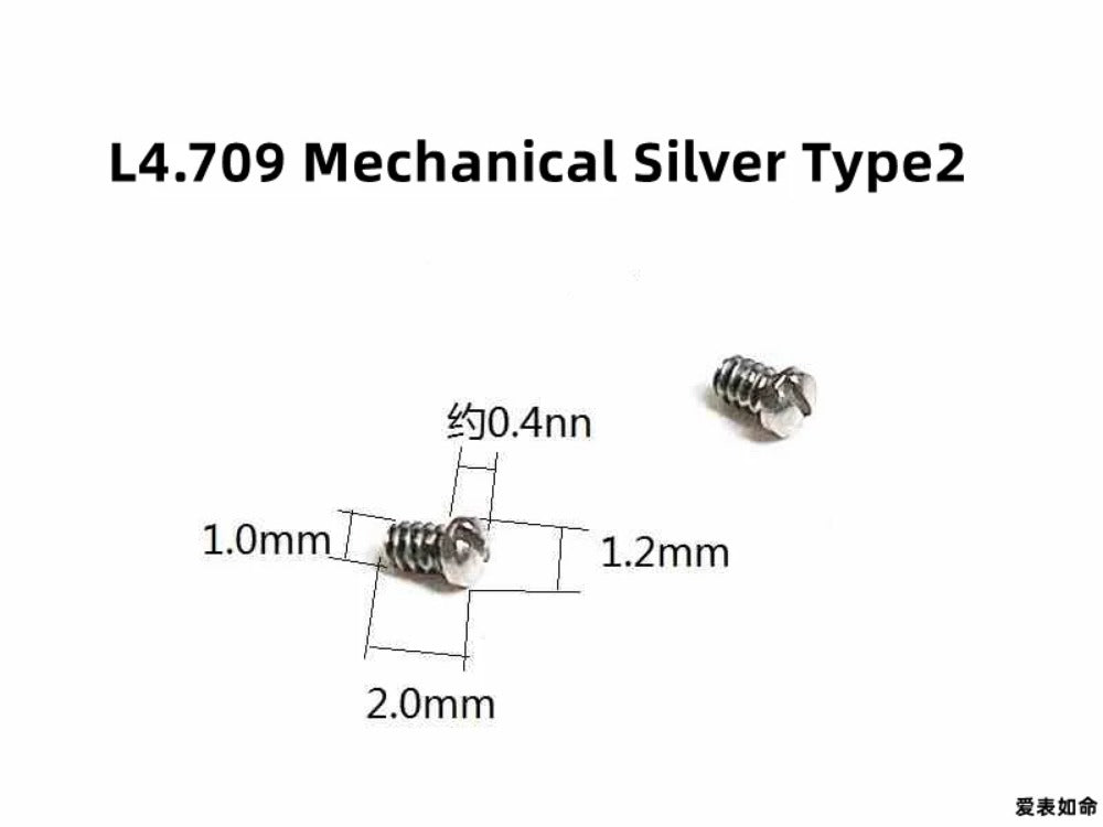 6 Stück Uhrengehäuse-Rückschrauben, 0,7 mm/0,9/1,0/1,2 mm, passend für L4.709/708/209 L4.512 Uhr