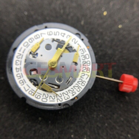 ETA G10.212 Swiss quartz watch movement with date display at 3/4, reliable precision by ETA.