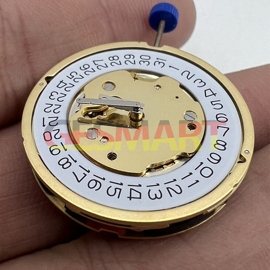 Ronda 5030D Swiss quartz watch movement with date display at 4 o'clock for precision timing