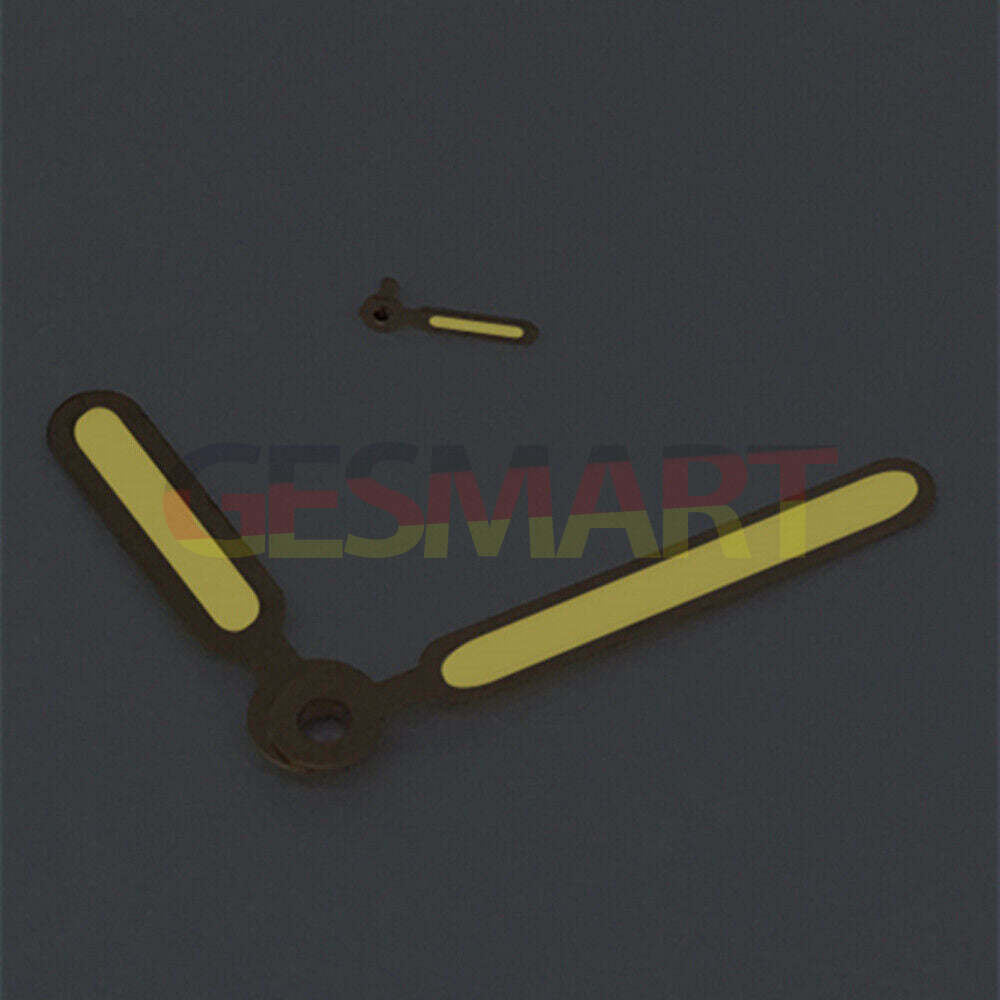 Aiguilles de montre à lumens jaunes avec garniture or rose pour mouvements ST3600/ST3620/ETA6497/6498