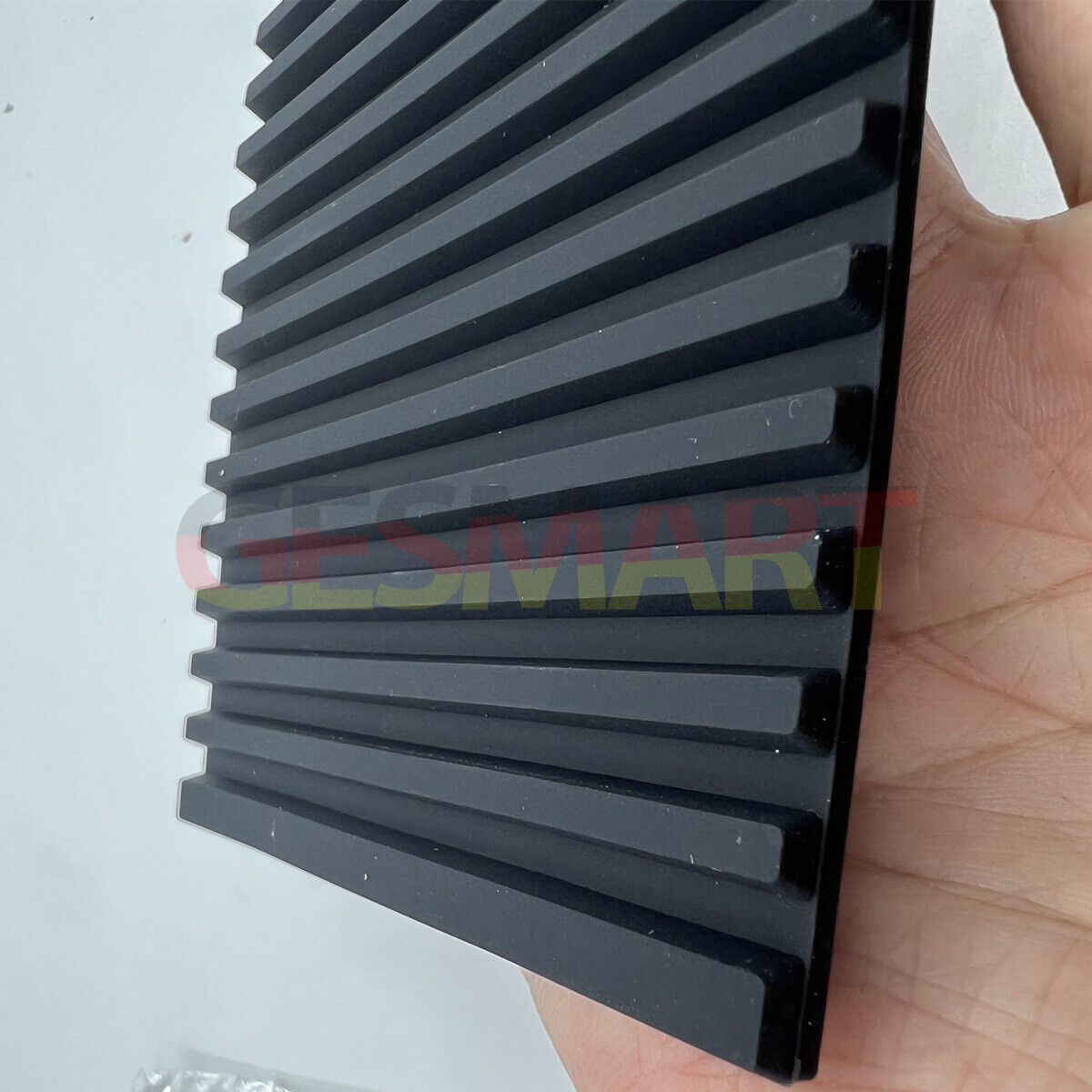 Horotec MSA24.222 black silicone anti-slip watch band with 19 grooves for secure grip and precise fit.