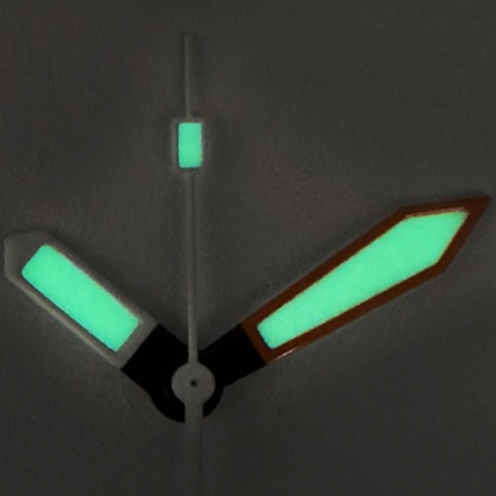 C3 green lume orange and white watch hands by C3, compatible with NH34 to NH72 movements for precise timekeeping.