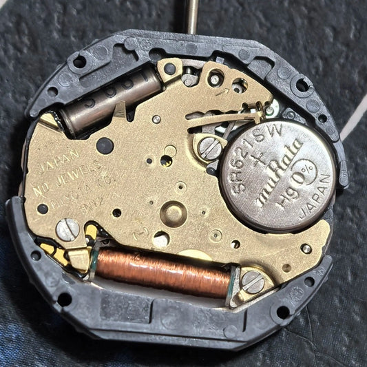 Miyota 1N12 quartz watch movement with 3 hands and date at 6, Japan made for precise repairs