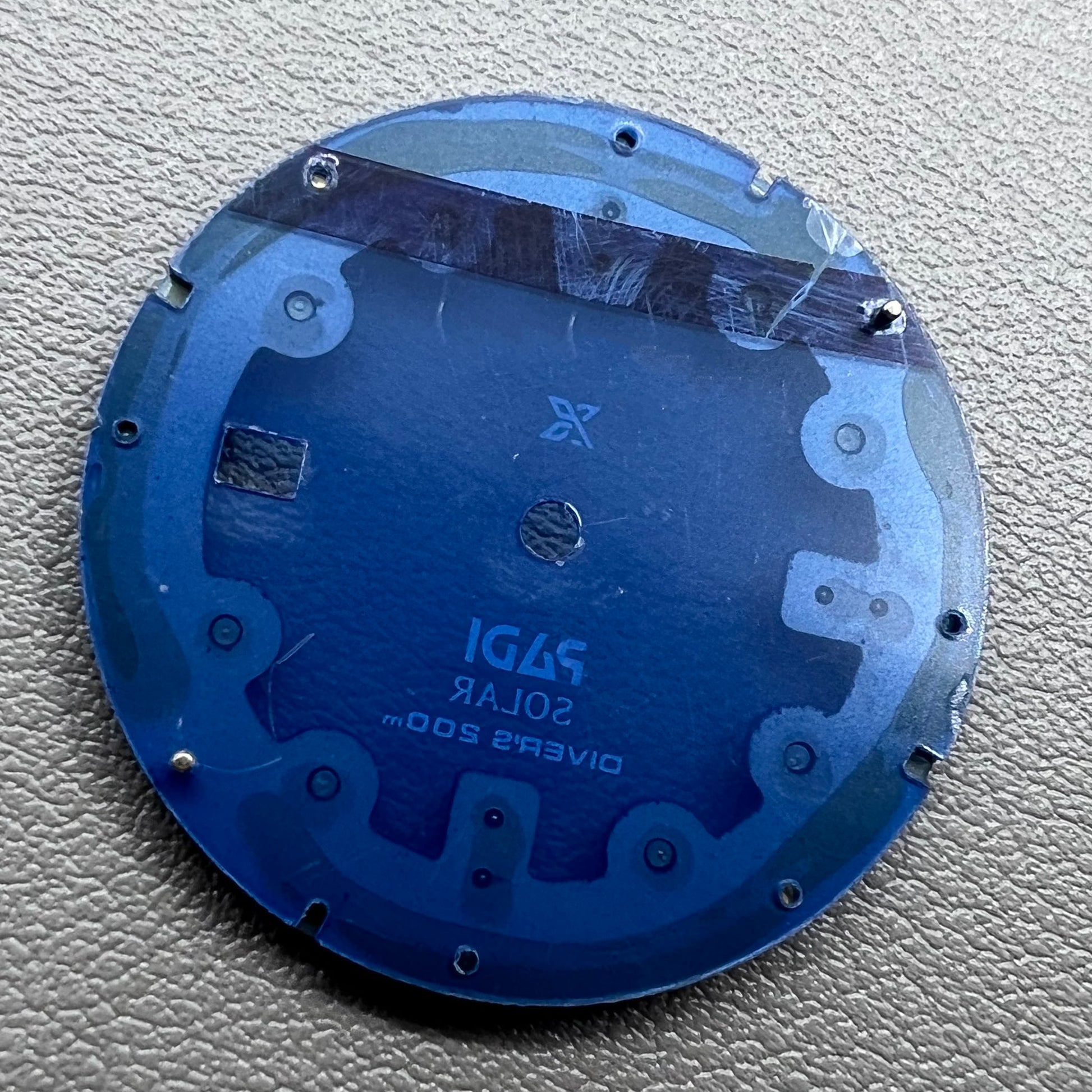 Gradual blue 31.8mm diving Datejust dial with green luminous markers for VS42 movement.