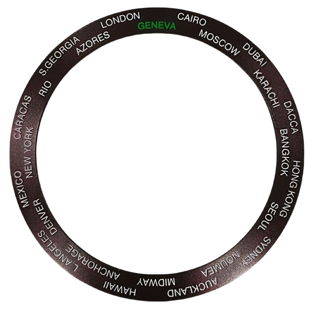 38/30,7 mm Aluminium-Uhrenlünette mit schrägem dunkelbraunem Hintergrund für SKX007-Uhrenteil