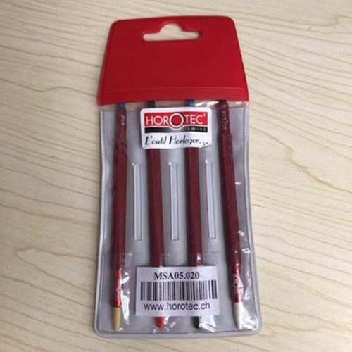 Horotec MSA05.020 set of 4 precision hand setting tools for watch repair professionals and watchmakers.