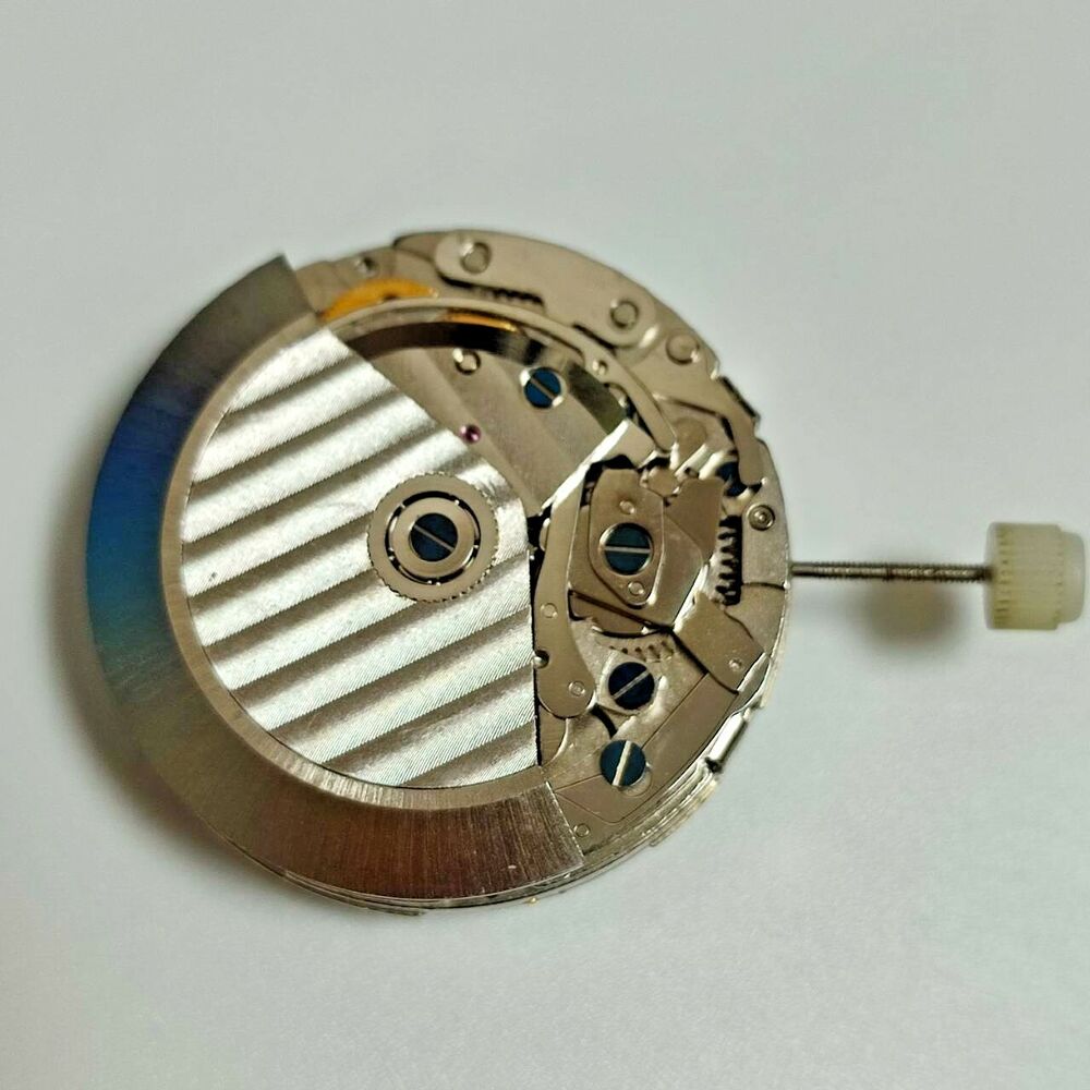 SHANGHAI 7750 automatic watch movement with black date window, ideal repair part for timepieces