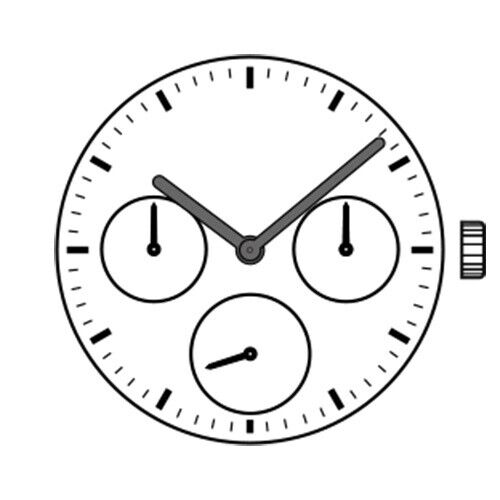 Hattori Epson VD75A quartz watch movement by TMI, precision Japan-made repair component.