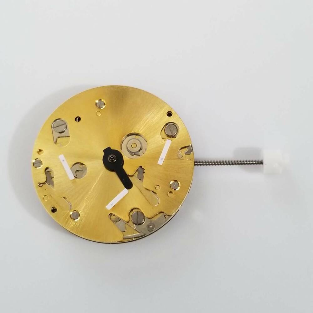 ISA 9238/1970 quartz movement gold watch repair part for precise timekeeping.