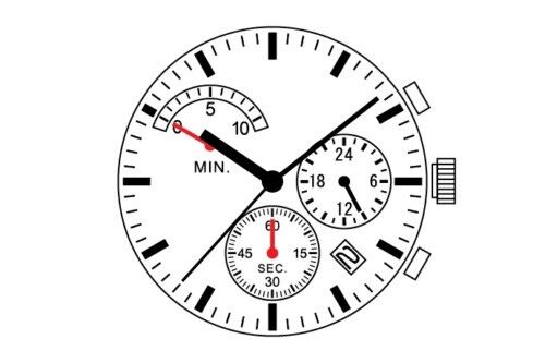 S. Epson VR3G quartz watch movement for accurate timekeeping in watch accessories.