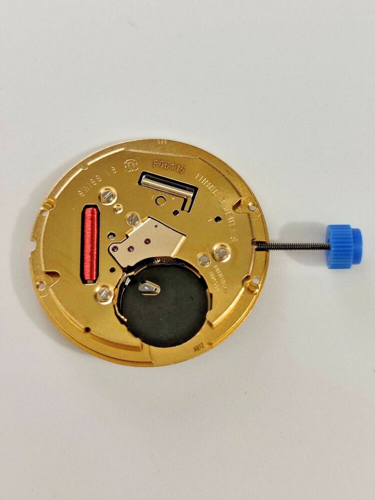 ETA F06.115 quartz watch movement for precise repair, compatible with F06.11A, 955.112, and 955.114 models.