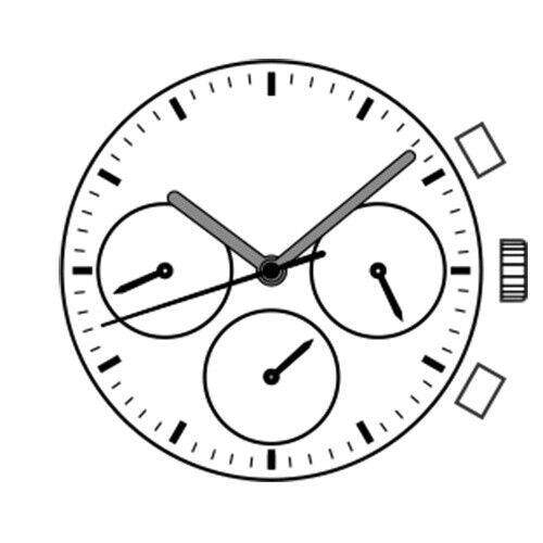 Hattori Epson TMI VD34A quartz watch movement, Japan-made precision part for watch repairs and replacement.