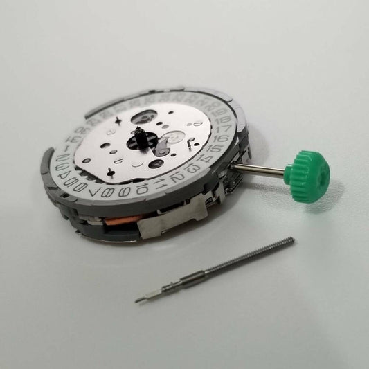 Miyota FS60 quartz movement watch repair parts with precision gear components for accurate timekeeping.