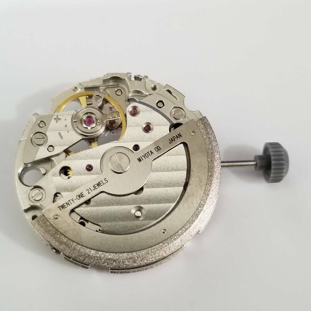 Miyota 82S7 silver automatic mechanical movement, precise watch repair component by Miyota.