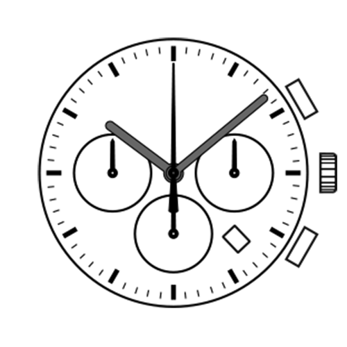 SHANGHAI 7750 automatic movement with black date display for watch repair parts