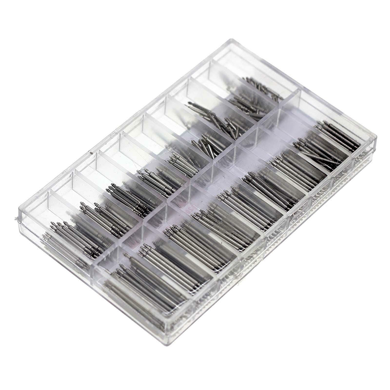 360 stainless steel spring bars and link pins set for watch bands, 8-25mm durable replacement kit.