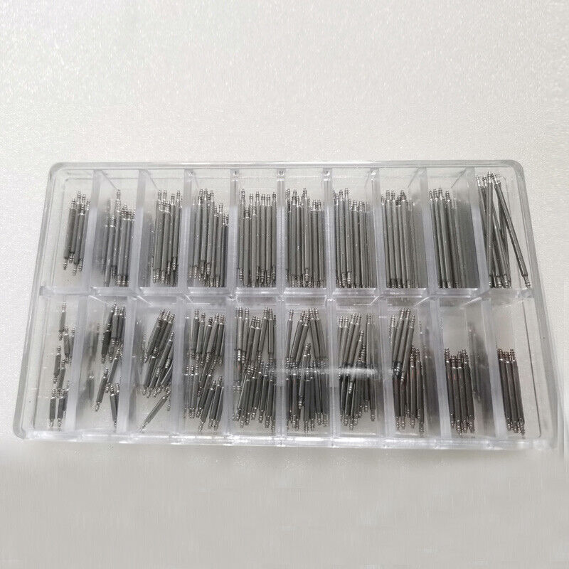 300Pcs 8-25mm Watch Band Strap Spring Bars strap Link Pins Stainless Steel Tools