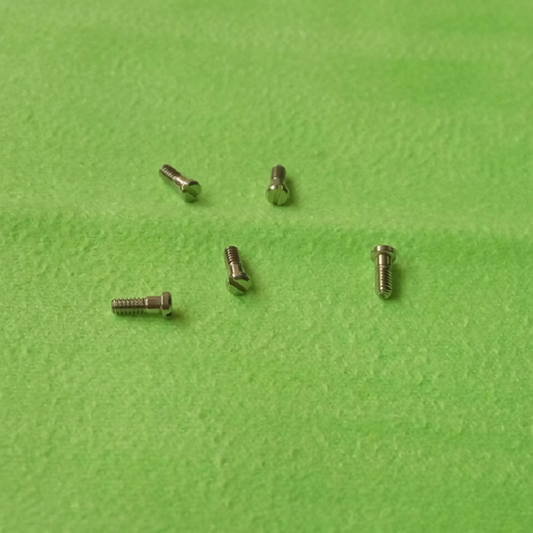4023-A stainless steel slotted head watch back case screw, 12 size options for secure watch repair.