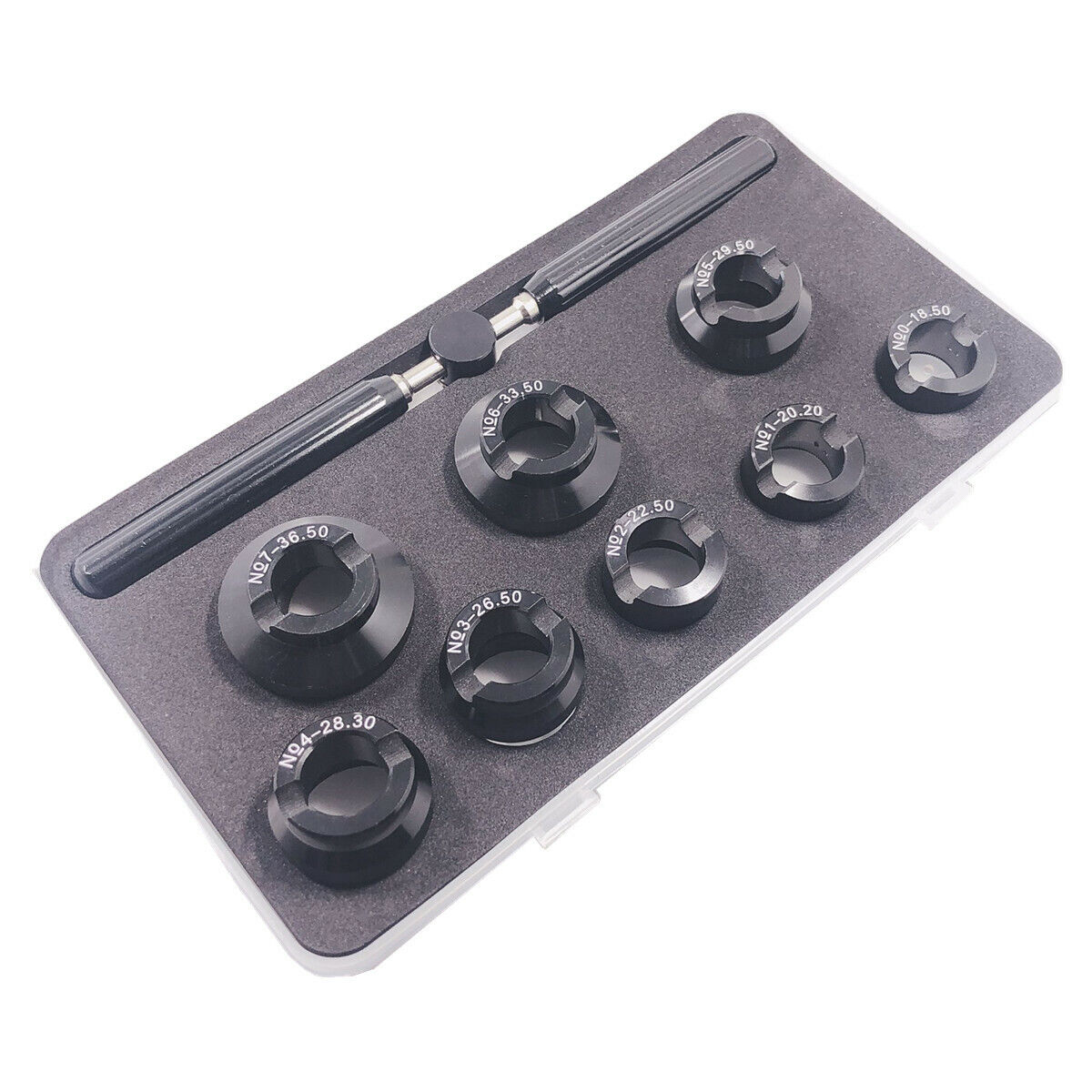 Titanium alloy watch back cover wrench kit by Tudor for durable and precise watch case opening.