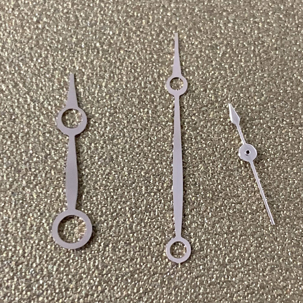 No Luminous watch hands set for ETA6497/6498 ST3600 movement, compatible with 3-hand watches.