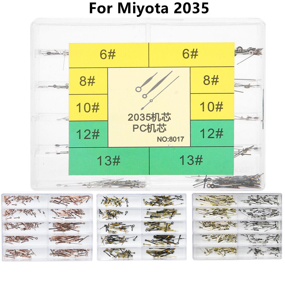 Alloy Watch Hands Needles Pins Assortment Repair Kit For Miyota 2035 Movement