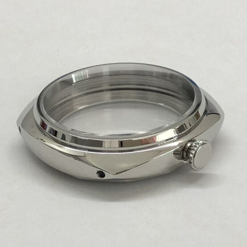 Boîtier de montre en verre saphir de 45 mm en acier 316L pour mouvement <tc>ETA</tc> 6497 6498 ST3600 3621