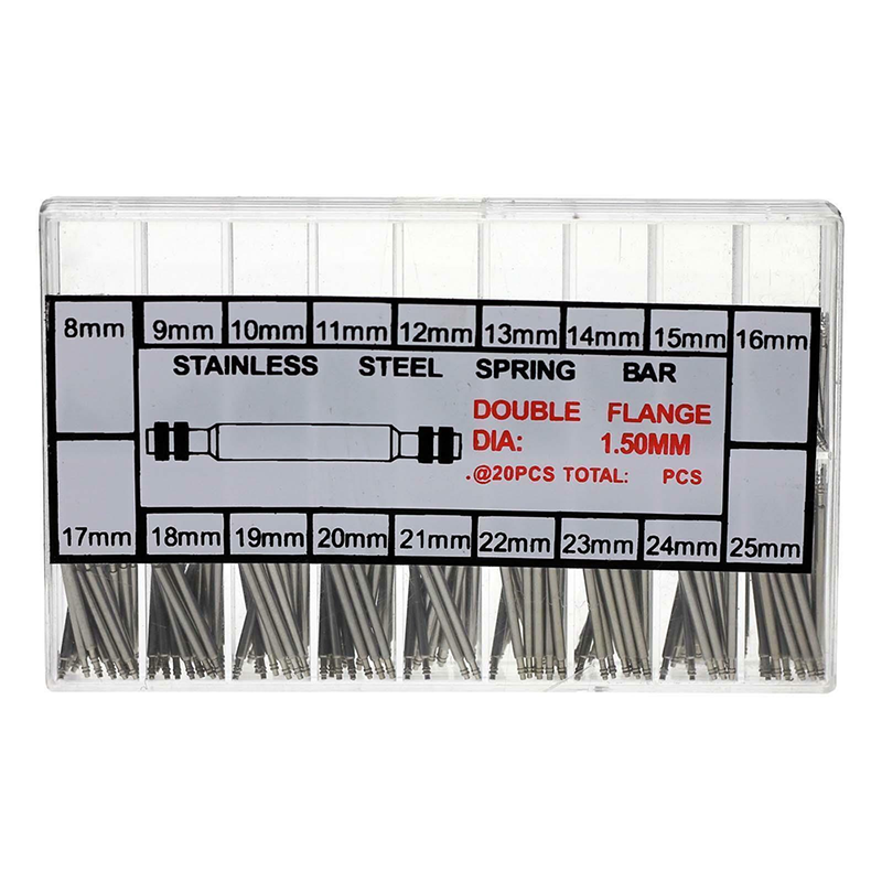 360-piece set of durable stainless steel spring bars and link pins for 8-25mm watch bands.