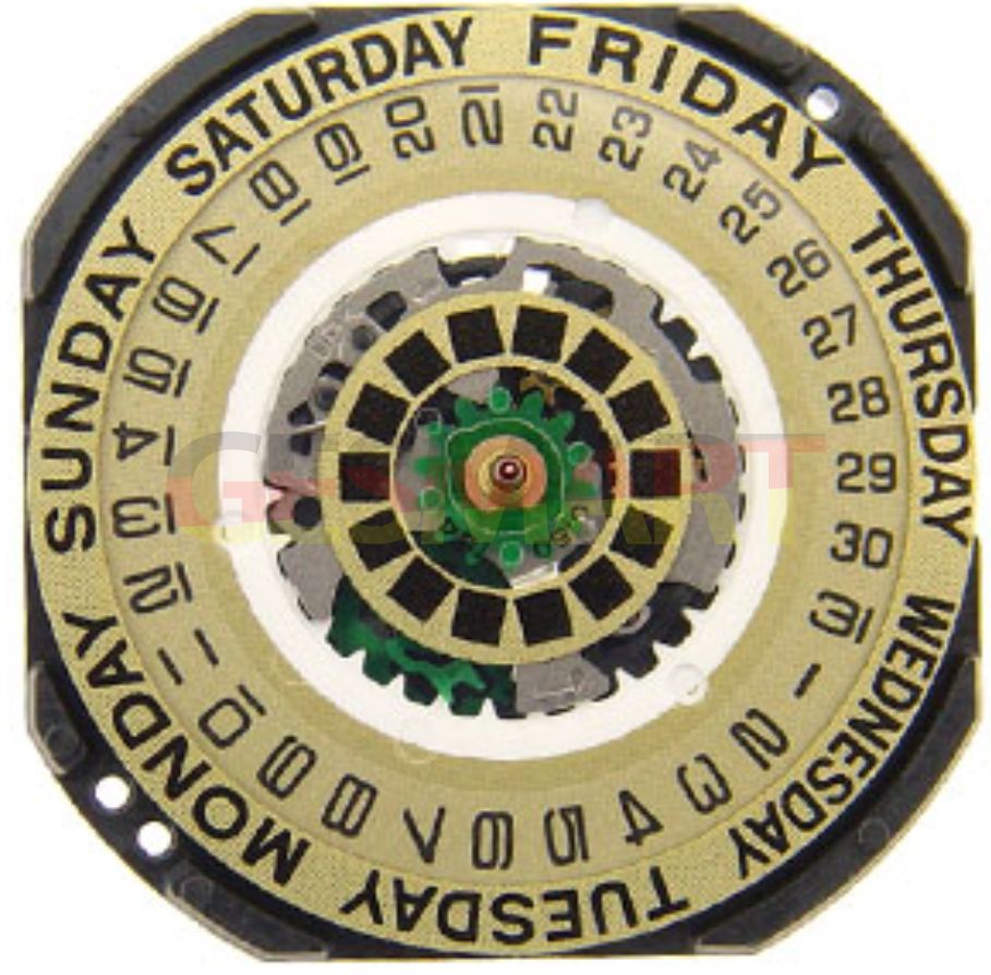 Hattori Epson TMI VX44 VX44E Watch Quartz Movement Japan Made Dial White/Golden