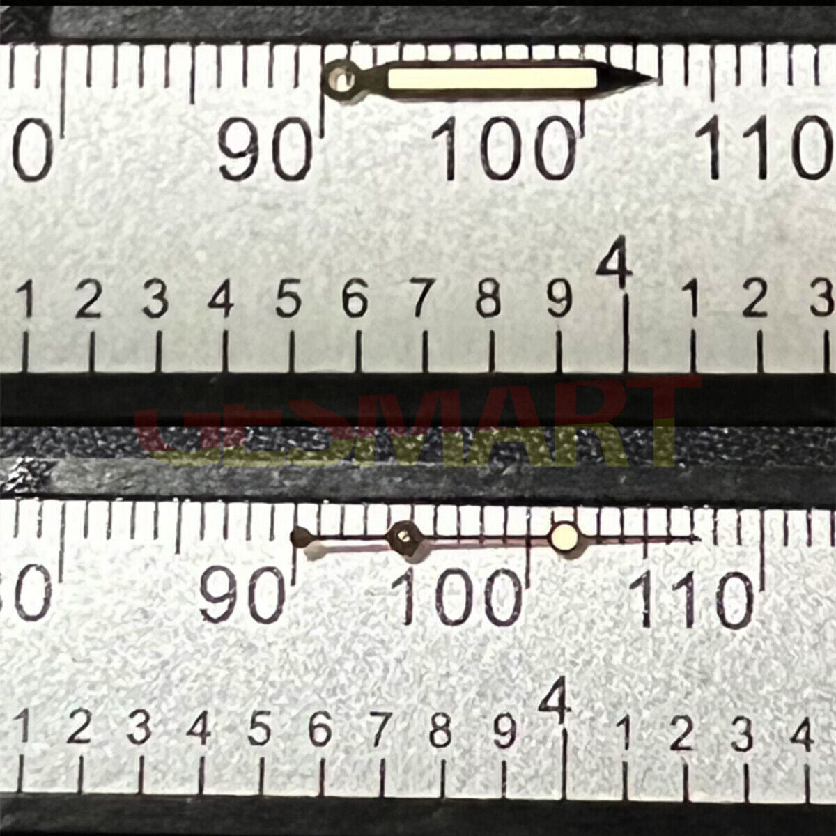 Silver and gold-trimmed C3 Super Lume watch hands for SKX/SBBN with Seiko NH35 NH36 movement.