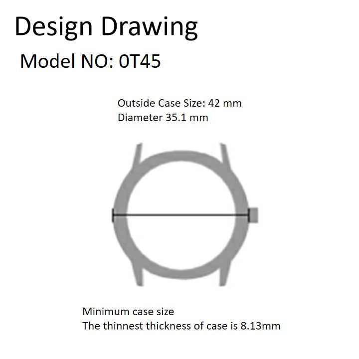Miyota 0T45 Japan Quartz Movement watch part for accurate timekeeping, high-quality Japanese craftsmanship.