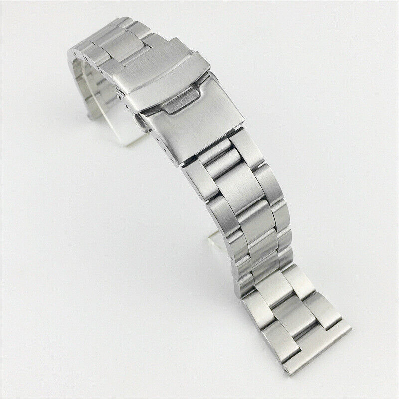 Diving Silk watch band with double lock buckle, available in 18-26mm widths for secure fit and style.