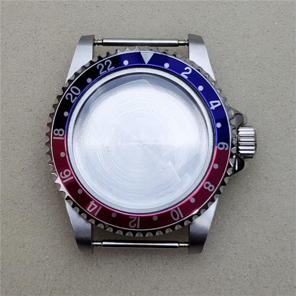 39.5MM stainless steel watch case for NH35/NH36 movement with clear acrylic crystal.
