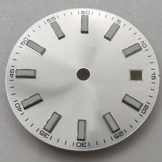 Green luminous 29.2mm watch dial, compatible with ETA2824, 2836, Miyota 8215 movements.