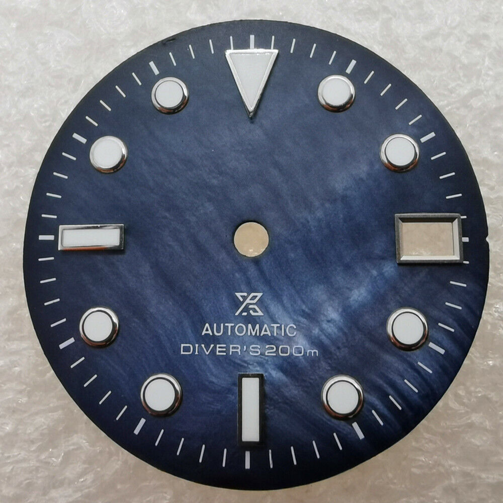28.50mm Shell Watch Dial Green Lume Suitable for NH35/NH36 Movement #10