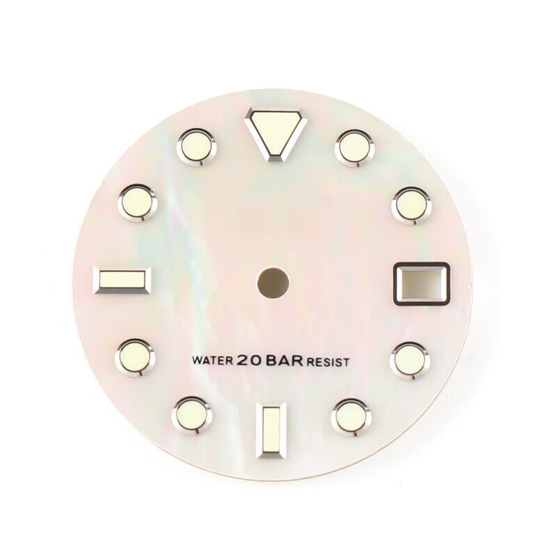Cadran de montre 3D lumineux en forme de météorite de 28,5 mm, compatible avec le mouvement NH35