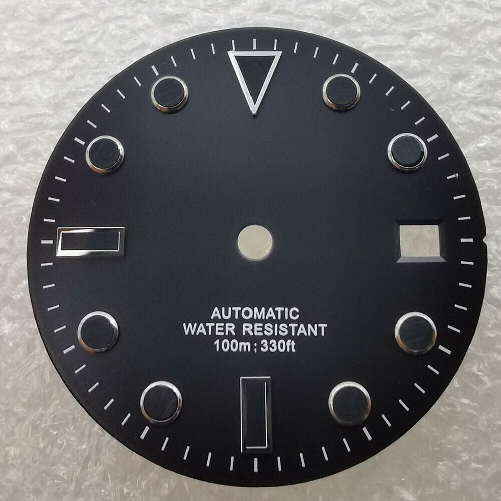 28.5mm SUB watch dial, no lume, compatible with NH35 movement in 40mm cases.