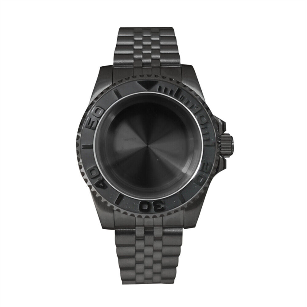 Boîtier de montre en verre saphir 40 mm pour mouvement NH35/NH36, boîtier modifié
