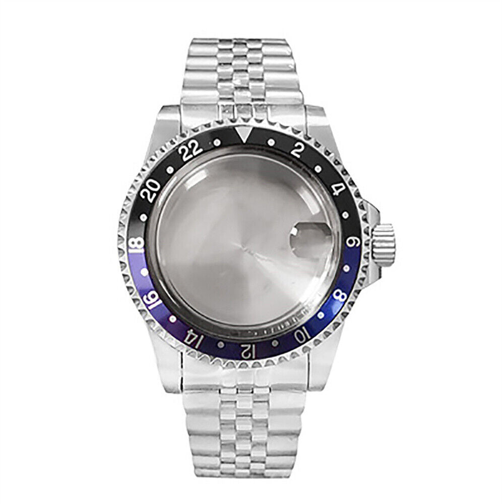 Caja de reloj de acero inoxidable de 39.5MM + correa de reloj para accesorios de reloj NH35/NH36