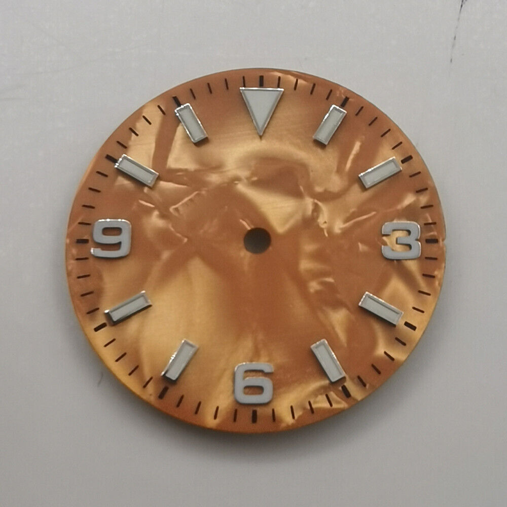 Montre à cadran vert lumineux en coquillage naturel de 29 mm, compatible avec le mouvement NH35 B-2