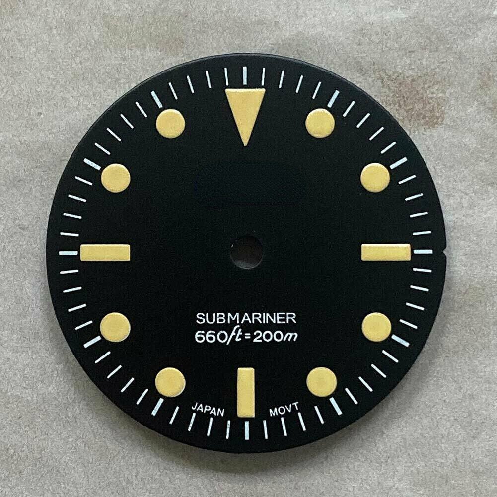 28,50 mm Zifferblatt grün leuchtend passend für NH35/NH36 Uhrwerk Uhr #04