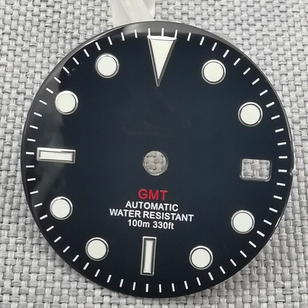 29mm Watch Dial with Green Luminous for NH34 Movement MOD GMT Multiple Color