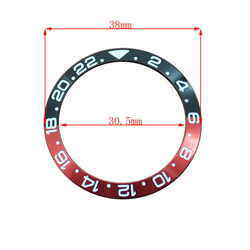 38mm Keramik Uhr Lünette Für GMT Herren Uhr Zubehör Uhr Reparatur Teil