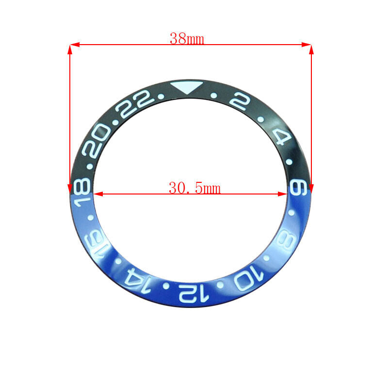 38mm Keramik Uhr Lünette Für GMT Herren Uhr Zubehör Uhr Reparatur Teil