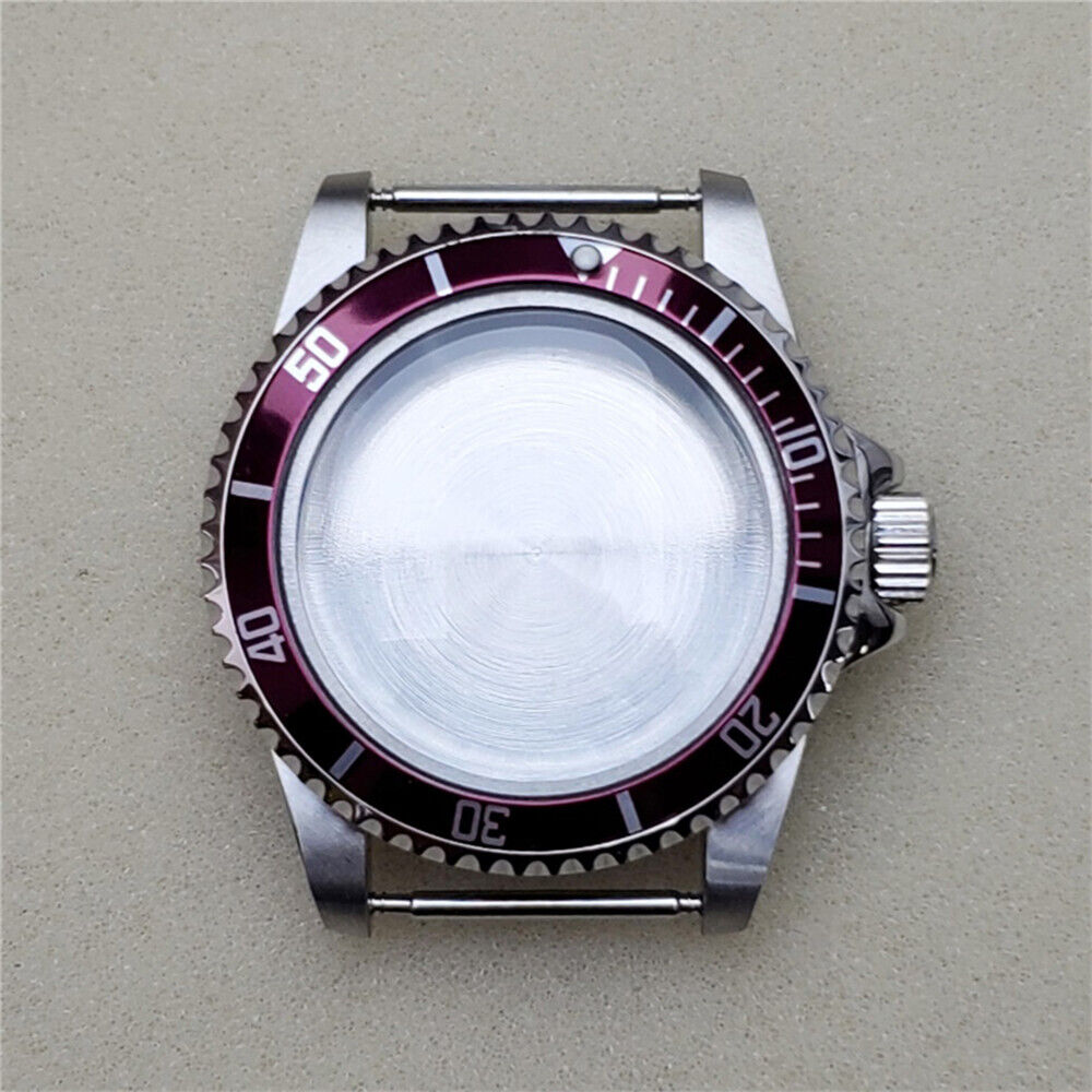 39.5MM stainless steel watch case for NH35/NH36 movement with clear acrylic crystal.