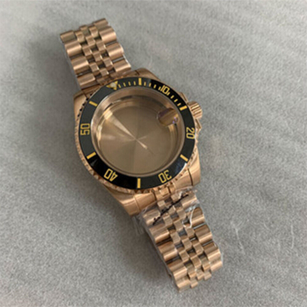 Boîtier de montre 40 mm avec bracelet pour NH35/NH36, boîtier en verre saphir, pièces de bracelet