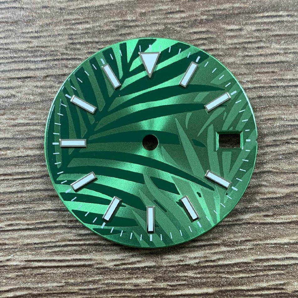 28.5MM blue luminous watch dial designed for ETA2836 and 2813 movements with luminous markers