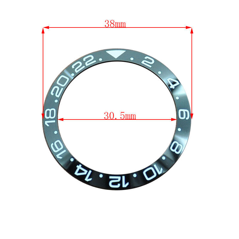 38mm Keramik Uhr Lünette Für GMT Herren Uhr Zubehör Uhr Reparatur Teil