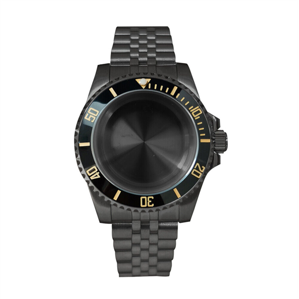 Boîtier de montre en verre saphir 40 mm pour mouvement NH35/NH36, boîtier modifié