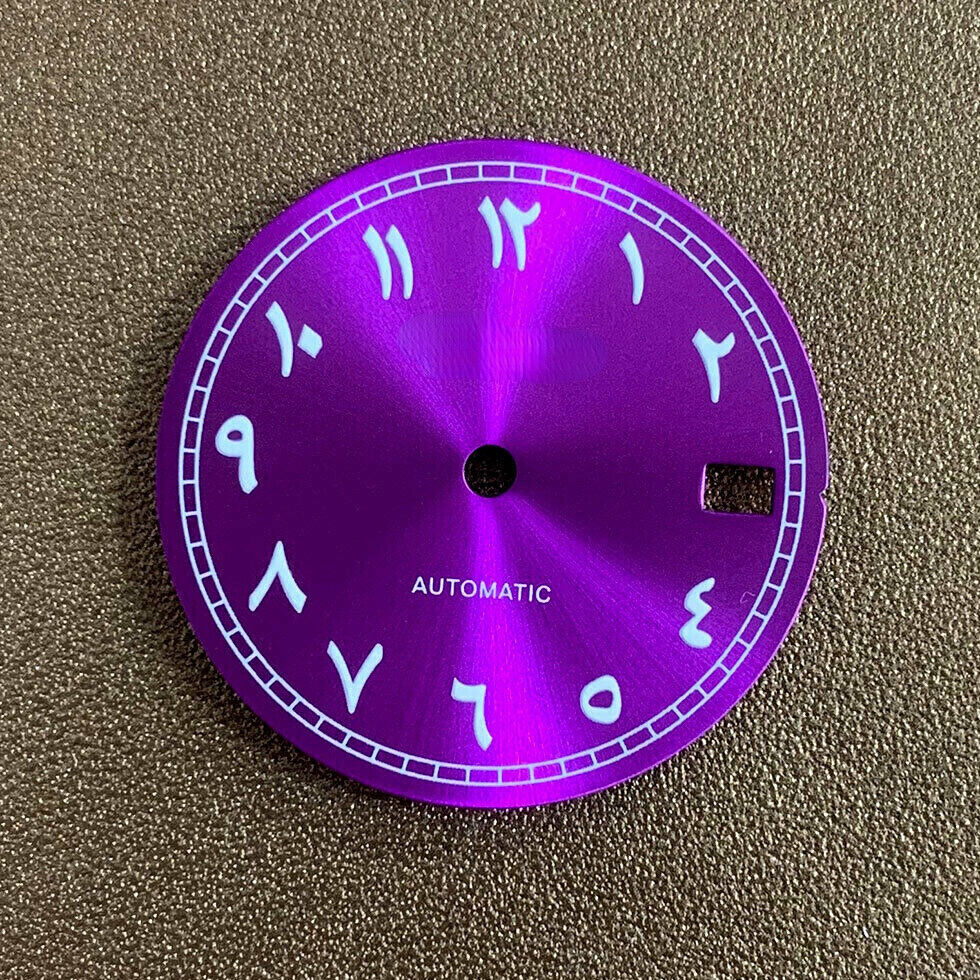 28.5mm Arabic Font Watch Dial Luminous Suitable for NH35 Movement Watch Parts