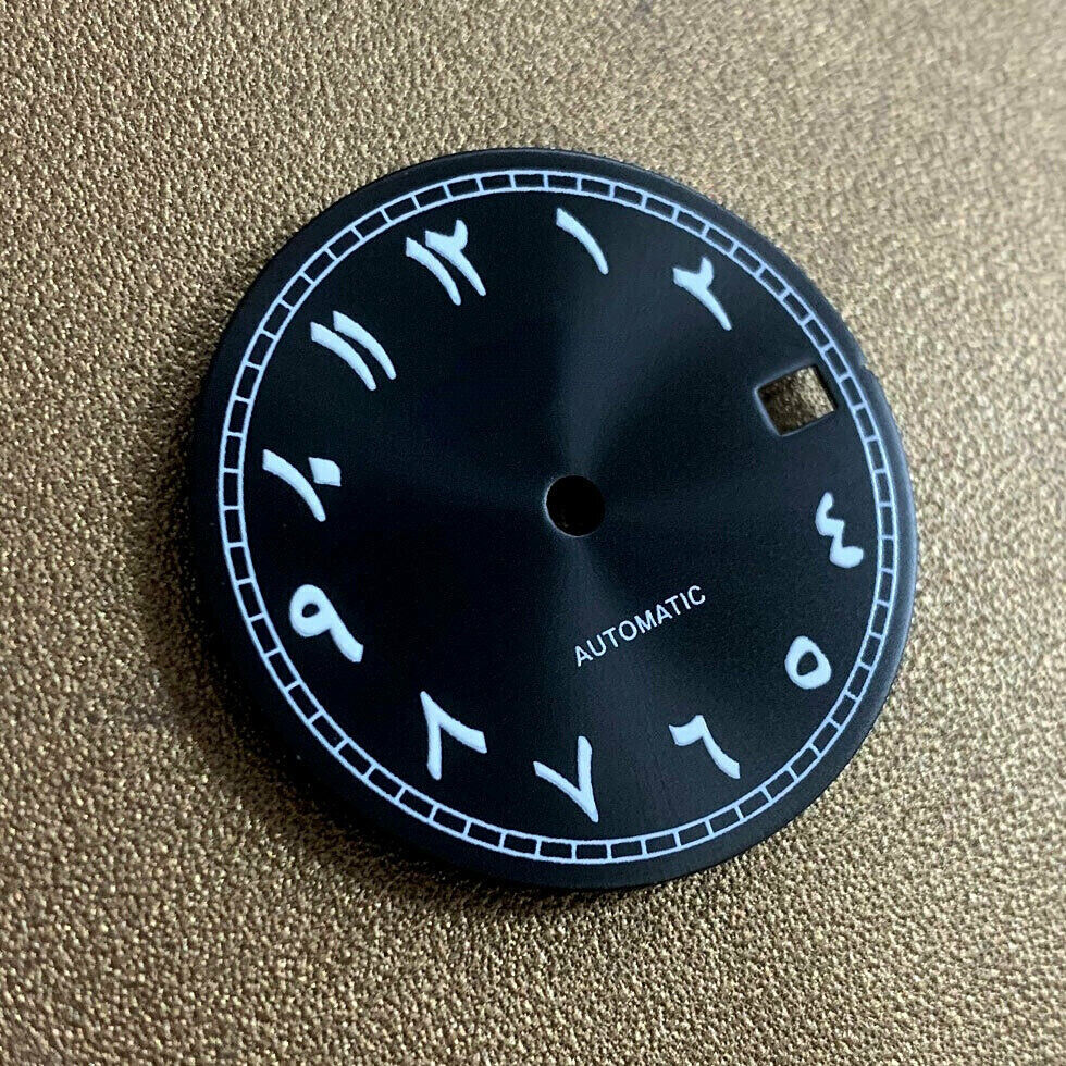 28.5mm Arabic Font Watch Dial Luminous Suitable for NH35 Movement Watch Parts